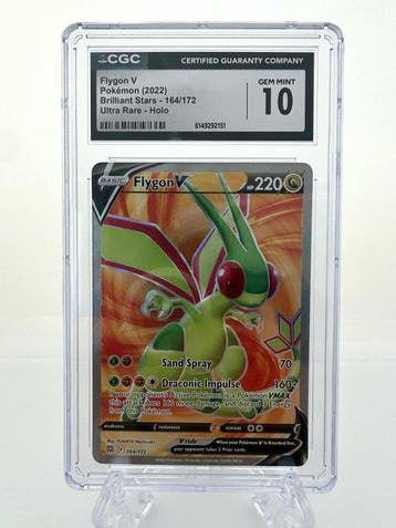Pokémon - 1 Graded card - Flygon V - Brilliant Stars -