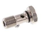 Boulon banjo à 1 voie en laiton nickelé avec filetage mâle, Verzenden, Nieuw