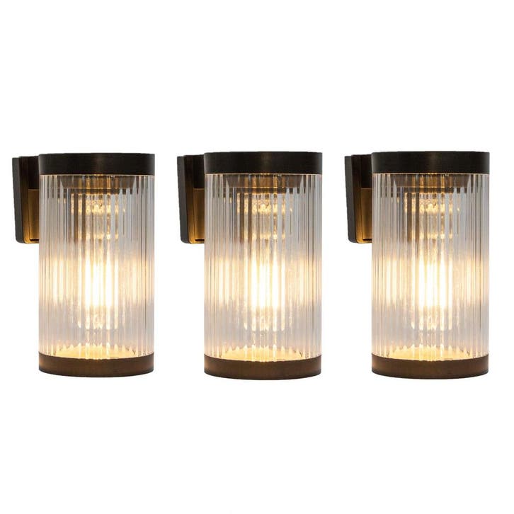 Buitenverlichting zonne-energie 3x Aurelia Solar LED Muurlam, Tuin en Terras, Buitenverlichting, Verzenden