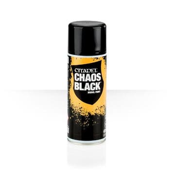Chaos Black Spray 400 ML (Warhammer Nieuw)  LET OP! Alleen, Ophalen of Verzenden