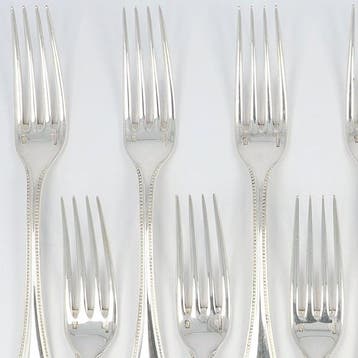 NO RESERVE - Christofle - Model: Perles - Dinervorken - Vork