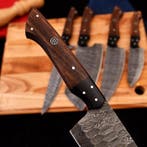Keukenmes - Chefs knife - Gevouwen staal, hout en zwart