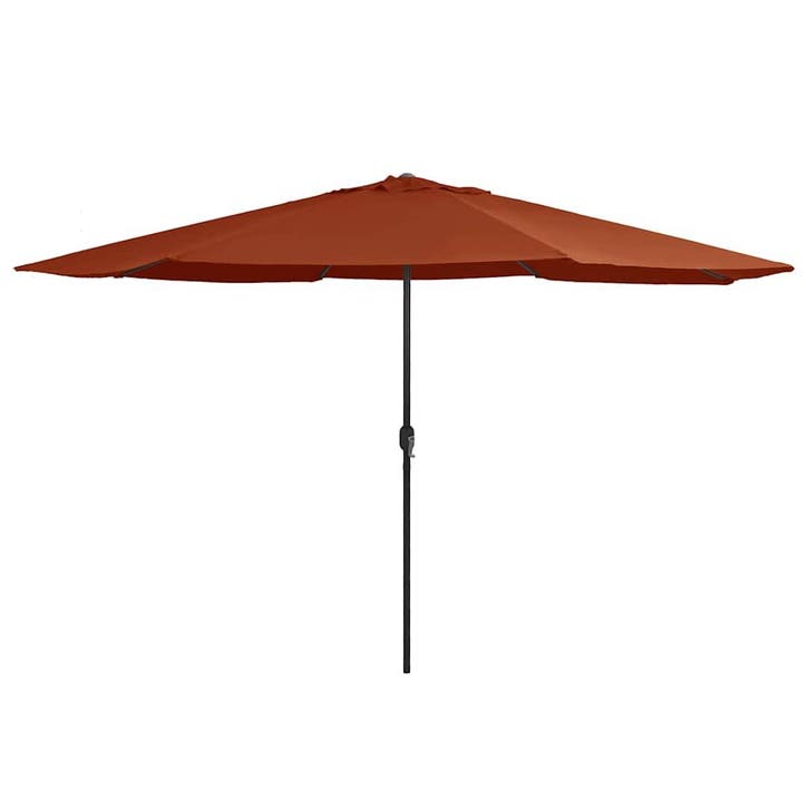vidaXL Parasol met metalen paal 390 cm terracottakleurig, Tuin en Terras, Parasols, Nieuw, Verzenden