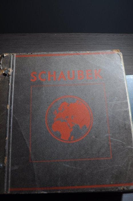 Wereld - Verzameling met diverse landen in een oud Schaubek, Postzegels en Munten, Postzegels | Amerika