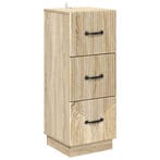vidaXL Ladekast Sonoma Eiken 33 x 34,5 x 87 cm Bewerkt hout, Verzenden, Nieuw