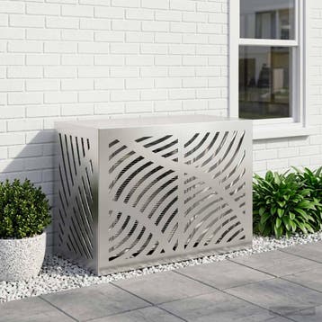 vidaXL Air Conditioner Hoes zilver 90 x 40 x 60 cm Roestvrij, Verzenden