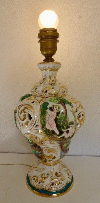 Capodimonte (stijl) - Tafellamp - Porselein, Glazuur - Ajour, Antiek en Kunst