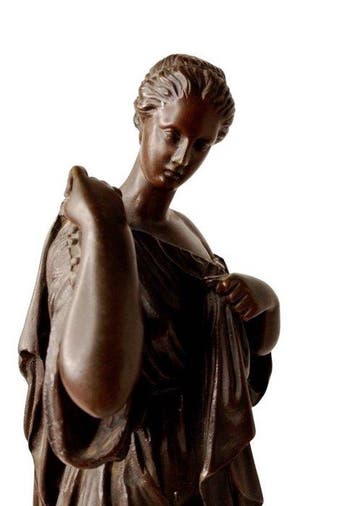 Beeld, Diane de Gabies - 35 cm - Brons