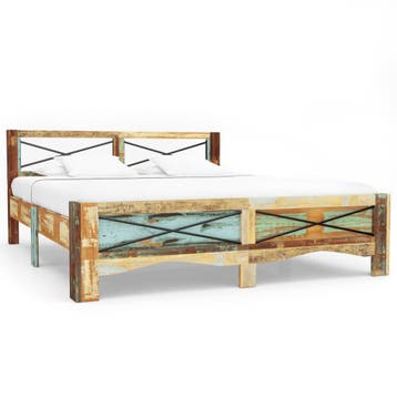 vidaXL Bedframe massief gerecycled hout 140x200 cm, Verzenden