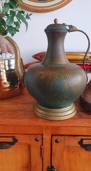 Aftaba - Koper, Messing - India - de 20e eeuw of aan het, Antiek en Kunst, Kunst | Niet-Westerse kunst