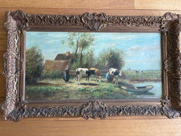 Piet Bouter (1887-1968) - Weiland (melk tijd)