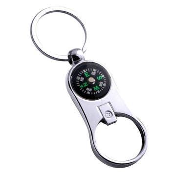 Fako Bijoux - Sleutelhanger Flesopener - Kompas -, Verzamelen, Verzenden, Nieuw