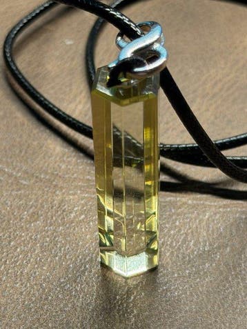 Hanger van natuurlijke citrien gecertificeerd ALGT, Verzamelen, Mineralen en Fossielen