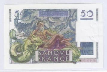 France Fay 20/08 50 Francs Le Verrier 12/06/1947 Splendid..., Postzegels en Munten, Verzenden, België