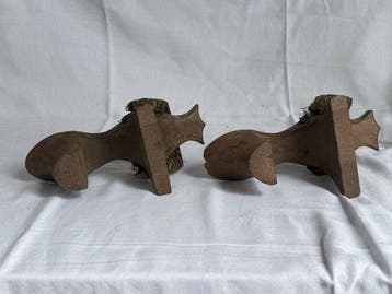 Paire de sabots de bain en bois ottomans / Moyen-Orient –