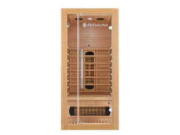 Veiling - Infraroodcabine / Sauna Kiruna - 90x90x190, Sport en Fitness, Sauna, Nieuw