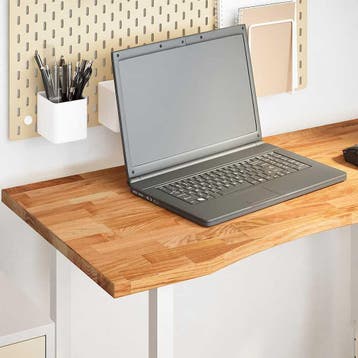 vidaXL Bureaublad rechthoekig 100x50x2,5 cm eikenhout, Verzenden, Nieuw