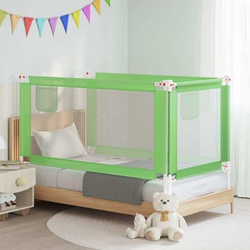 vidaXL Bedhekje peuter 160x25 cm stof groen, Verzenden