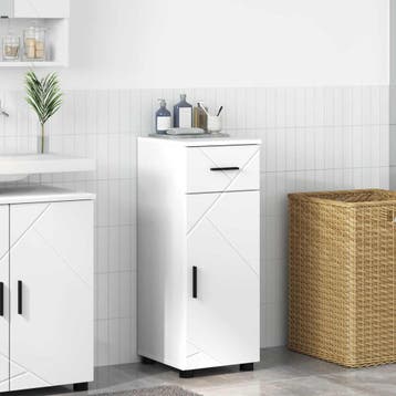 vidaXL Badkamerkast Wit 30 x 35 x 80 cm Bewerkt hout, Metaal, Huis en Inrichting, Verzenden, Nieuw