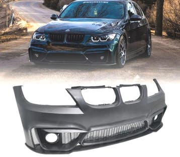 PARE CHOCS FRONTAL BMW E90 E91 05-08 + LIP LOOK M4 GRILLES A, Verzenden
