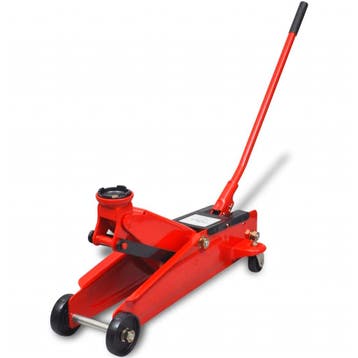 vidaXL Hydraulische vloerkrik laag profiel 3 ton rood, Verzenden, Nieuw