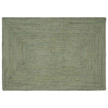 vidaXL Gebied Tapijt Olijfgroen 120 x 170 cm Jute, Verzenden, Nieuw