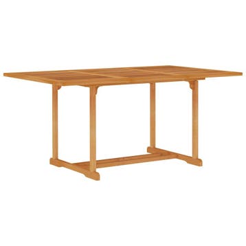 Teakhout Tafel 150cm - Retour deal: -67% op je terras!, Tuin en Terras, Verzenden, Gebruikt, Rechthoekig, Teakhout