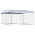 vidaXL Hondenkennel voor buiten met dak 382x382x225 cm, Verzenden