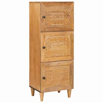 vidaXL Highboard Lichtbruin 40 x 33 x 110 cm massief, Verzenden