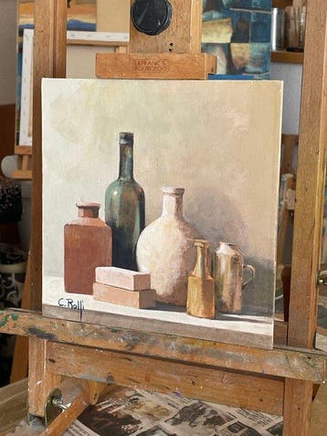Claudio Rolfi (1960) - Composizione, Antiquités & Art, Art | Peinture | Moderne