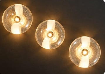 Wandlamp (3) - Glas, Staal