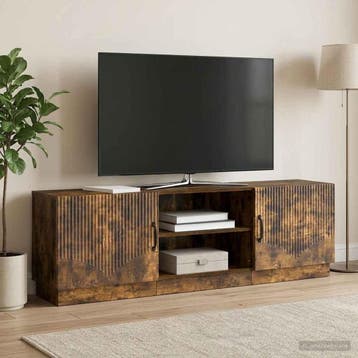 vidaXL TV Kast Gerookt eiken 150 x 31 x 47 cm Bewerkt hout, Verzenden, Nieuw