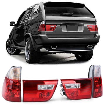 Achterlichten Rood/Wit Design BMW X5 E53 1999-2003 B5857, Nieuw, BMW