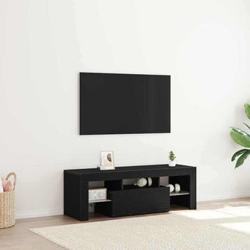vidaXL TV Kast 120 x 35 x 40 cm Zwart Eiken Bewerkt hout, Verzenden