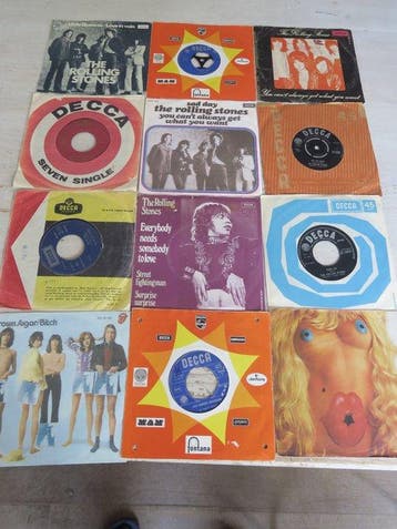De Rolling Stones - Nice lot with 12 singles 7 of The
