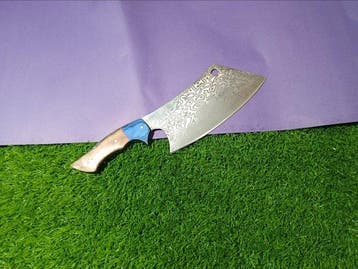 Hypnotics Waves - Couteau de cuisine - Cleaver - Fourreau en