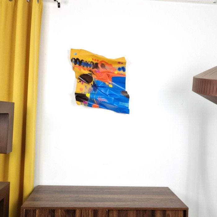 José Soler Art - Steel Silk. Explosion in Silk. N3. No, Antiek en Kunst, Kunst | Designobjecten