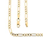 Gouden Figaro schakelketting, Ophalen of Verzenden, Gebruikt, Overige kleuren, Goud