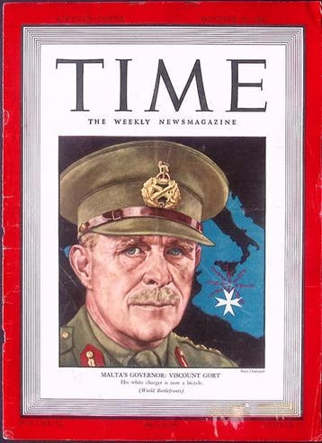 Cover Time Magazine1942 met John Vereker (lijst optie), Verzenden, Foto of Poster