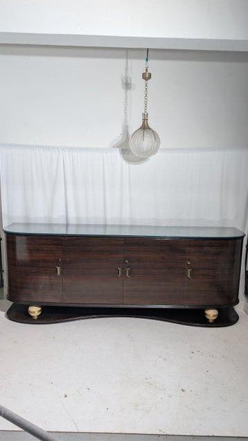 Dressoir - Palissander, Verguld messing - rosewood, Nieuw