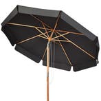 2dekans | Coast Terrasparasol - Ø3m - 8 Stokken - Zwart, Ophalen of Verzenden, Nieuw