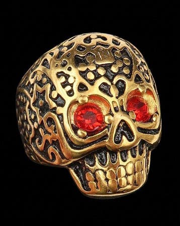 Het zegel van Santa Muerte – Schedelring met Memento Mori –