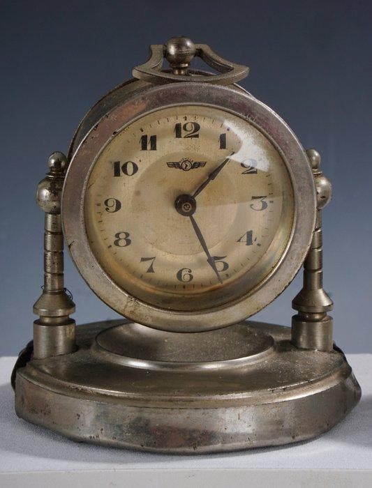 Wekker (4) - Kienzle, Union & Salvest, - Metaal, Messing -, Antiquités & Art, Antiquités | Horloges