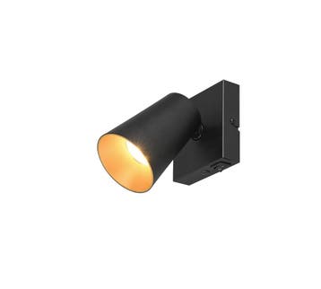 Trio SHARP plafondspot | GU10 Fitting | mat zwart | Ø 8 cm |, Verzenden