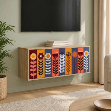 vidaXL Wand gemonteerd TV Kast ESSEN 102 x 33 x 40 cm Sonoma, Verzenden