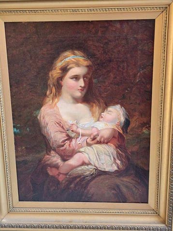 James John Hill R.B.A. (XIX), Cercle de - Mother with child