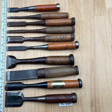 Ensemble de gouges à bois japonaises YC160 – Outils