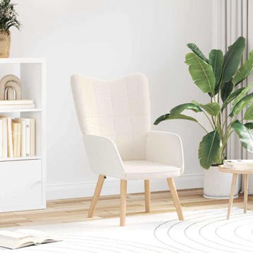 vidaXL Fauteuil Crème 62 x 67 x 95,5 cm Sherpa Stof, Verzenden