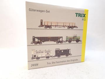 Trix H0 - 24104 - Ensemble de wagons de marchandises pour