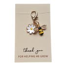 Gelukshanger - Juf - meester - Thank you for helping me g..., Bijoux, Sacs & Beauté, Bracelets à breloques, Ophalen of Verzenden
